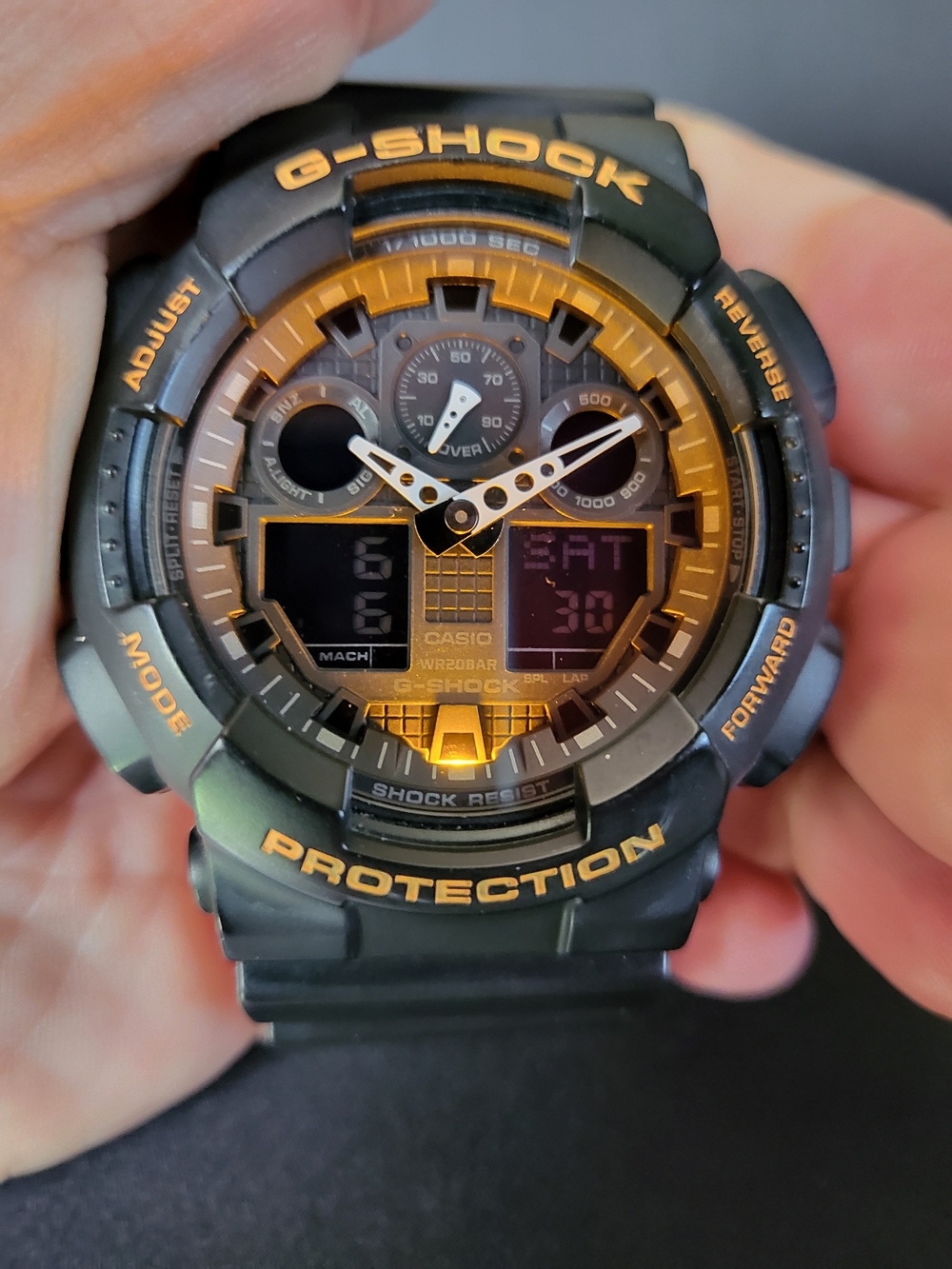 Casio G-Shock Black and Orange Digital-Analog Watch - Picture 8 of 8